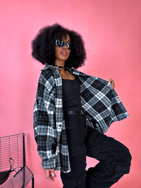 Plaid shirt "RAINY DAY" VMC58 - BLACK